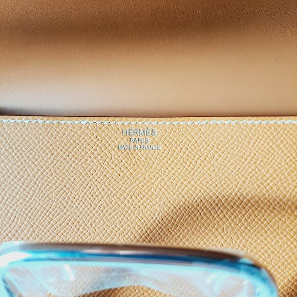 NEW Hermès Gold Della Cavalleria Elan Epsom Calfskin Bag Silver Hardware, 2024 - Picture 14 of 16
